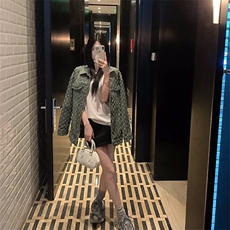 NZ072-100潮流复古牛仔夹克外套女水洗小香风提花情侣款工装，男装夹克，星座911-3