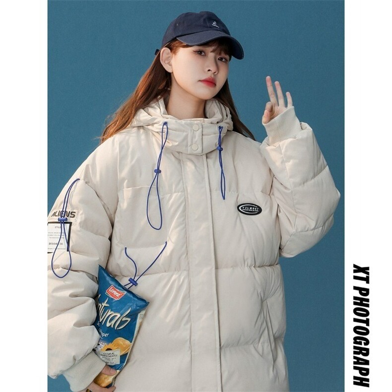 网络图现货 潮牌港风宽松休闲面包服连帽棉衣J548-P65图片
