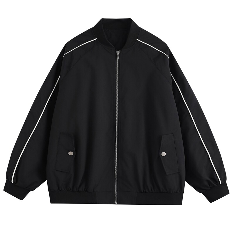 光板得物唯品二开春装包边棒球服夹克外套F605TP58,男装夹克,电商A247