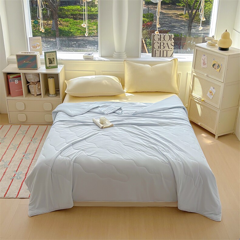 新款A类160克88%锦纶+12%氨纶锦氨夏被纯色夏凉被空调，被套/被芯，一起卖家纺