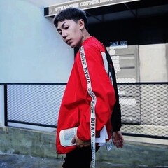 班服外套男欧美潮流双面人国潮小丑新款春秋季修身夹克薄款,男装夹克,星座1804