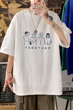 DX17191-P20纯短袖t恤男大码半袖打底衫宽松体恤衫港风，男装T恤，电商A040
