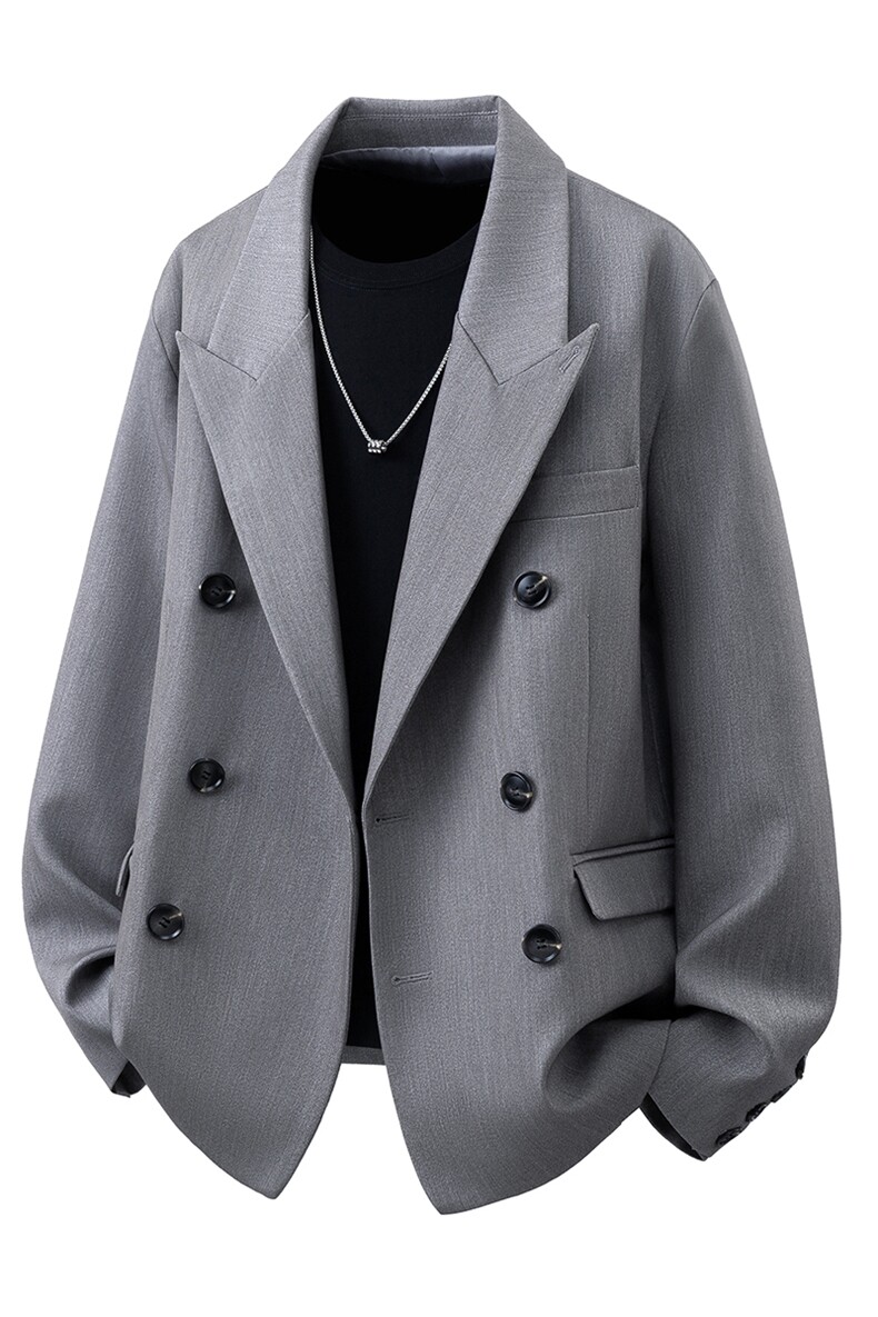 双排扣大码M-5XL西服男成分96%聚酯纤维4%氨纶XF78127P85控128,男装西服,星座227-7