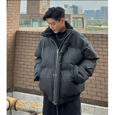 网图冬季哑光PU皮棉服加厚保暖棉衣D8808-特P65，男装棉衣，星座1213