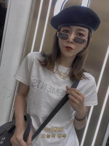 潮烫钻短袖，女装，DD+(4F)