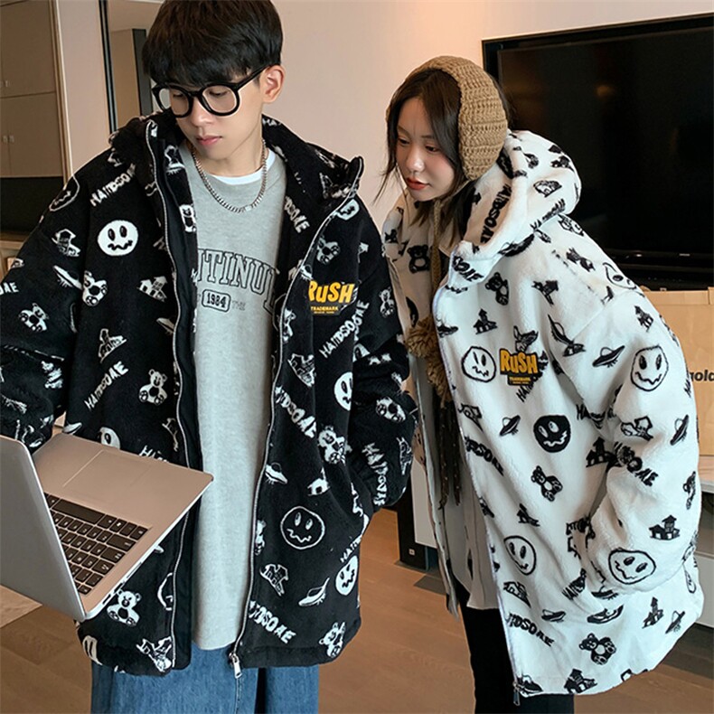羊羔毛绒外套加绒夹克棉袄棉服棉衣男连帽P80立领P70,男装夹克,星座207