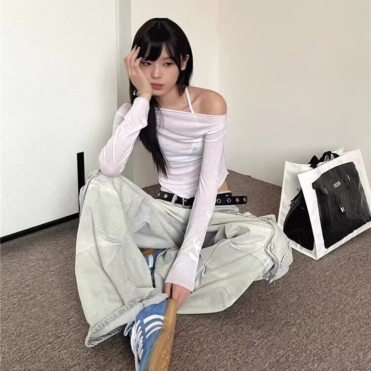 【有货】DKC627-批65美式复古水洗多口袋小众直筒工装牛仔裤男女,男装牛仔裤,星座603-2