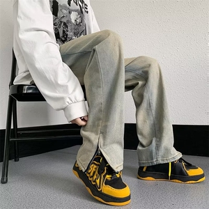 美式牛仔裤男春秋新款休闲直筒裤N824P40图片