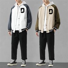 春秋新款男士休闲套装韩版潮流帅气夹克帅气搭配三件套DF157T，男装夹克，电商A102