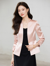 现货2025早秋新款醋酸缎面气质西装短款小外套女，女装短外套，时尚风爆