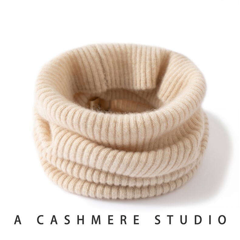 2025时尚百搭休闲坑条脖套，周边，暖思纯羊绒