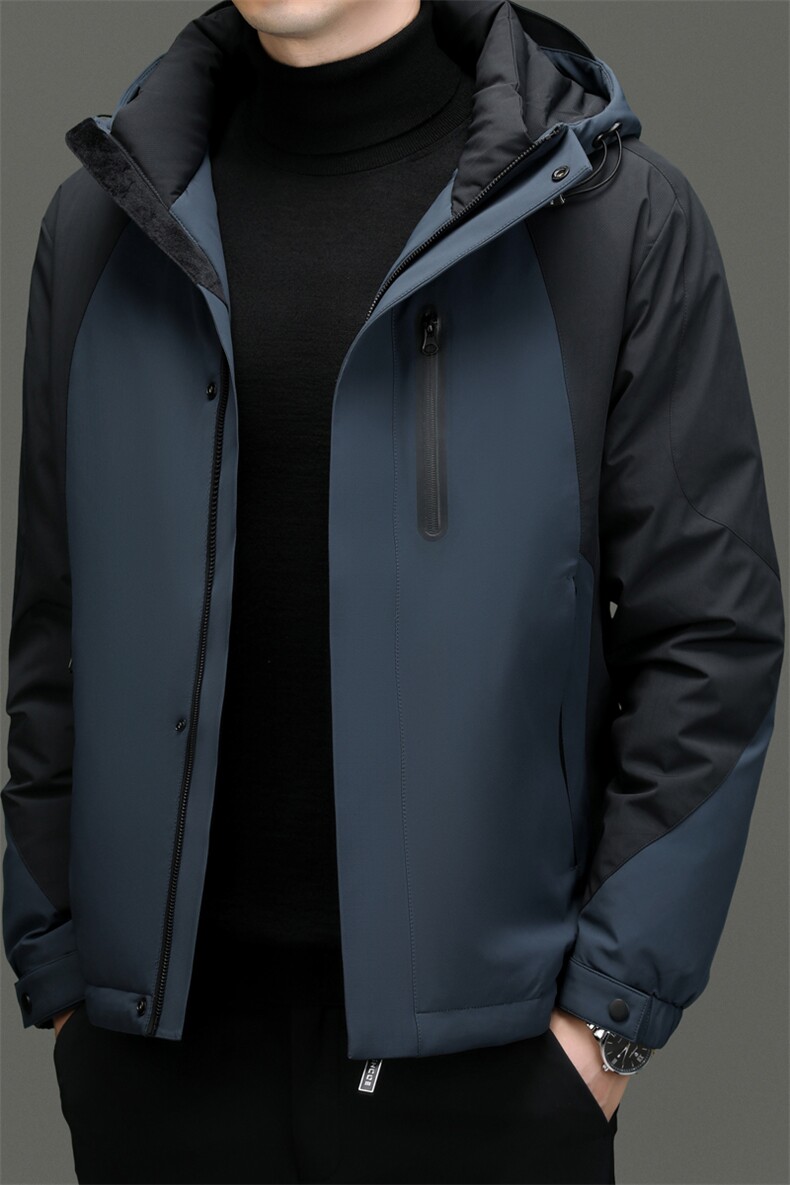 DF8803钱塘2020-2时尚休闲冬季厚款连帽中年男士羽绒服P320,男装羽绒服,钱塘207-2