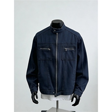 复古老钱风水洗帆布立领夹克男女春秋季休闲宽松高级感工装外套，男装夹克，星座302B