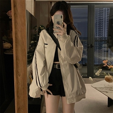 A328-P95美式复古条纹棒球服外套春秋新款运动风情侣外套，女装短外套，星座911