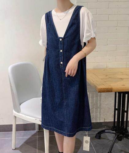 韩系牛仔两件套，女装，赫她娜