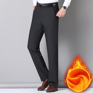 YYC1181-1秋冬新款2023年男士长裤加绒加厚透气商务休闲裤子P46图片