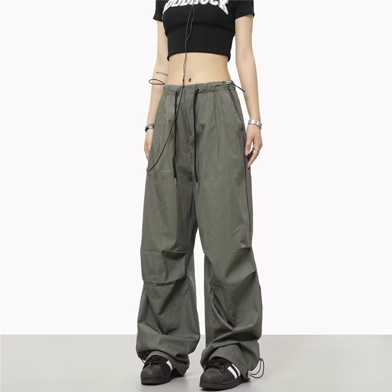 现货美式阔腿伞兵工装裤男女宽松复古休闲裤WLG8433-P40,男装休闲裤,星座1008