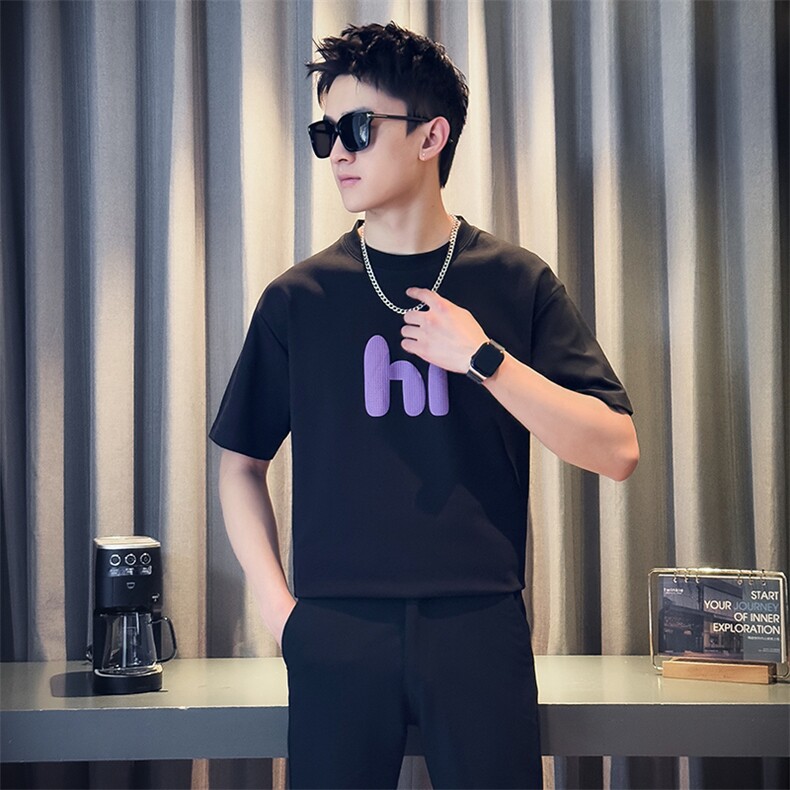 90111-P45夏季T恤男短袖半截袖重磅高品质上衣痞青年半袖,男装T恤,电商D327