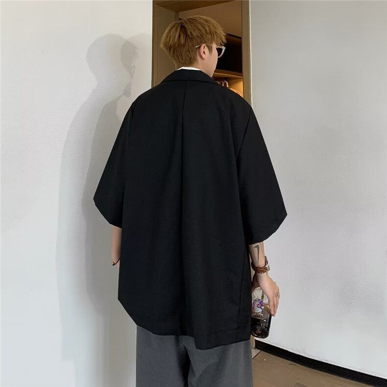 男士夏季新款休闲免烫西装布刺绣短外套W1058P38,男装西服,星座1116-2