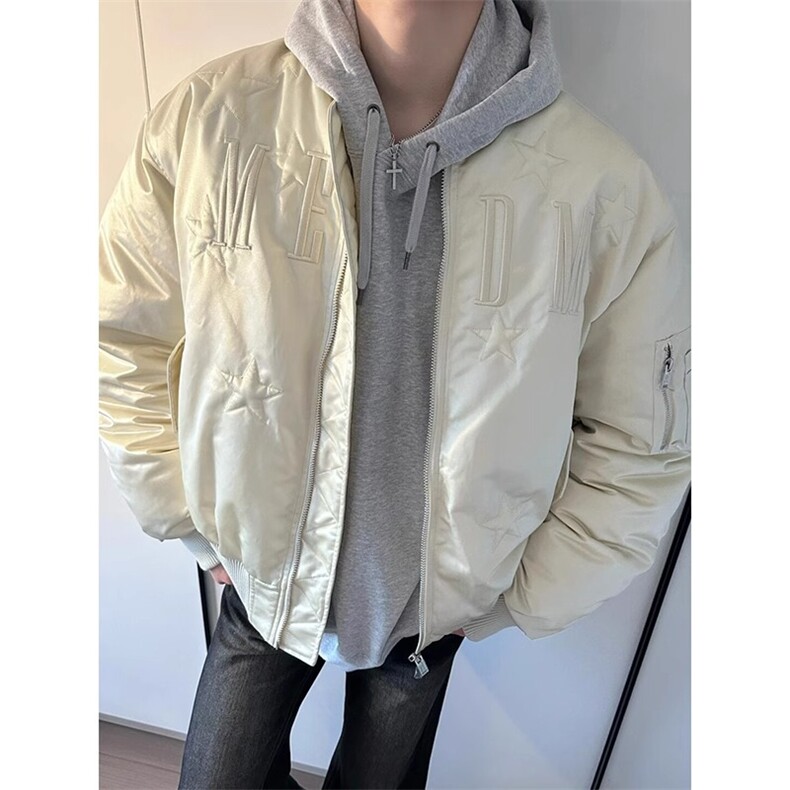 棉衣飞行美式夹克短款外套棉服冬季加厚潮牌棒球D328-YY17-P145图片