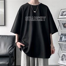 HT73229-P22华夫格t恤男短袖男大码五分袖大皂风，男装T恤，电商A040