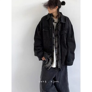 J57-P78 美式高街复线设计感牛仔夹克男女2025春秋冬新款宽松图片