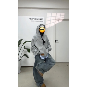 视频截图慎用!图片只做展示大货已到美式大V领连帽卫衣WY78069P65图片