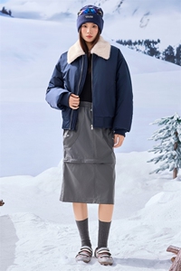 90绒新款冬季可拆卸羊羔毛加厚翻领情侣羽绒服 XZ309 Y95750 P188图片