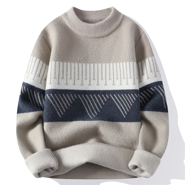 2024【新品】秋冬新款男士仿貂绒针织衫潮流百搭毛衣-M5137-P35,男装针织衫/毛衣,星座1105