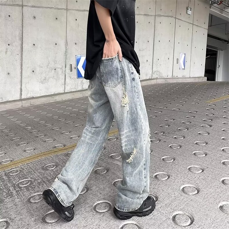 2024美式牛仔裤男款直筒长裤潮N2256P45,男装牛仔裤,星座1116-2