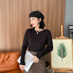半高领宽松打底衫图片
