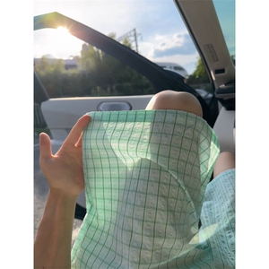 很夏天的清爽糖果色经典格子短裤，A061-AD01565-特P25-视频截图图片