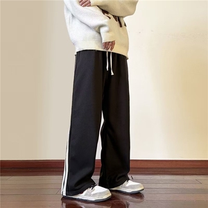 美式高街潮牌运动卫裤男女秋冬新款宽松休闲长裤AK072-P32 加绒40图片