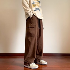 日系复古工装裤高街男秋季新款潮牌休闲宽松口袋直筒裤K1127-P38，男装休闲裤，星座1008