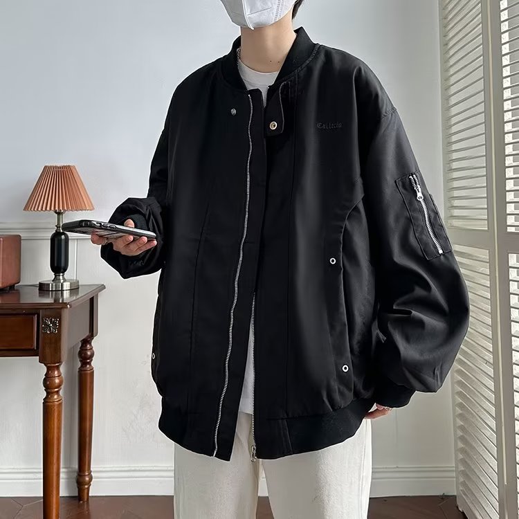 A930-P62美式简约飞行员夹克男春秋季复古潮牌机能宽松棒球服,男装夹克,星座512-6