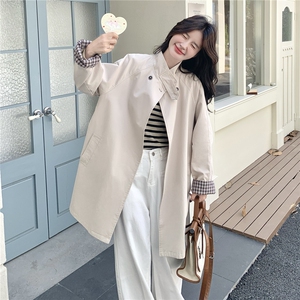设计感中长款风衣外套女2025秋季新款韩系宽松系带休闲气质大衣潮图片
