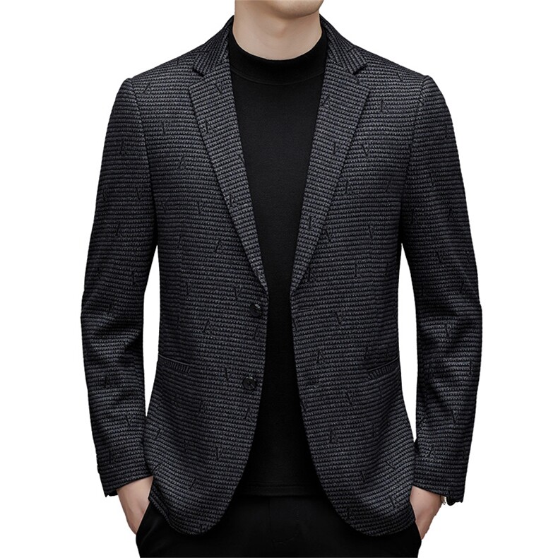 DJ6858钱塘2020-3秋冬季新款商务休闲简约合身中年男士西服P157,男装西服,钱塘207-3