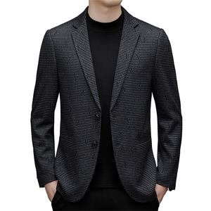 DJ6858钱塘2020-3秋冬季新款商务休闲简约合身中年男士西服P157图片