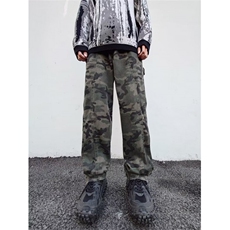 迷彩牛仔裤裤男秋冬款美式高街vibe加厚痞帅休闲工装裤82200-p48，男装牛仔裤，星座1008