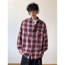 2026秋季新款格子衬衫5Q1087-TP2549复古格子长袖情侣装，男装衬衫，电商A102