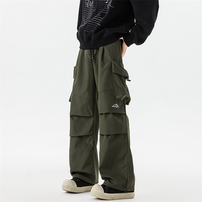 8XL-M刺绣冲锋裤男款大码春秋户外机能登山裤直筒阔腿裤KZ020P50，男装休闲裤，电商B312