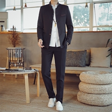 中山装西服套装男唐装西装两件套风外套A334-TZ107-P150，男装民族服装，电商B339(原A334）