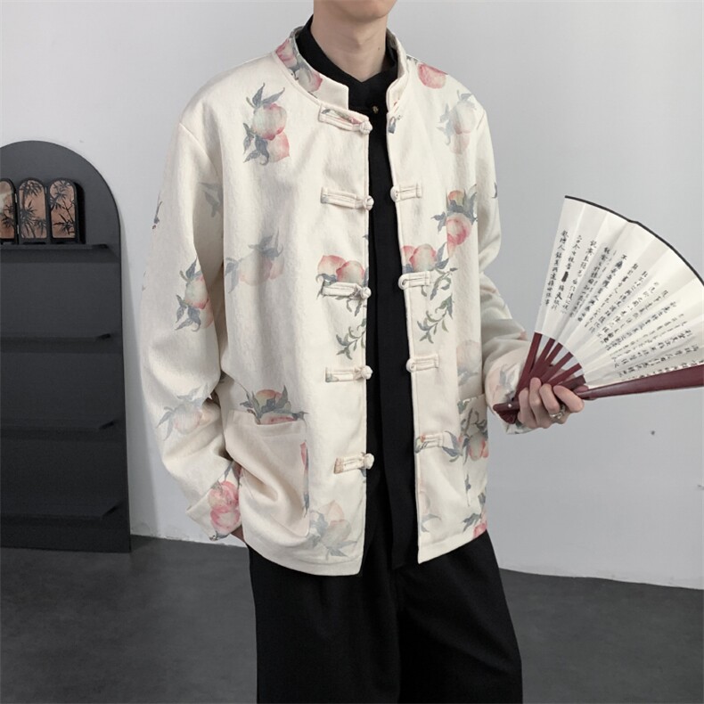 2025秋装新款风夹克外套新中式蟠桃唐装复古汉服2511-P128,男装夹克,电商A057