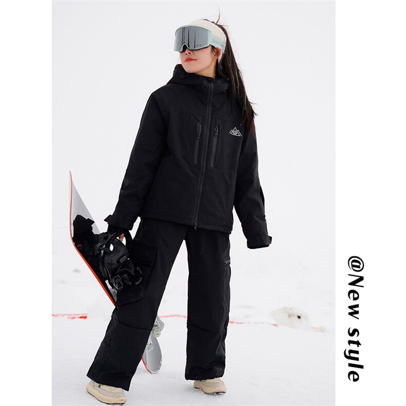 24冬潮防水双板中性风男中性大码滑雪服套装M77+K1073J加绒-P250，男装休闲套装，电商A001