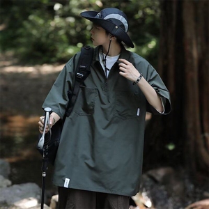 Polo衫男士短袖t恤夏季冰丝薄款日系工装潮牌男生上衣服TT011-P35图片