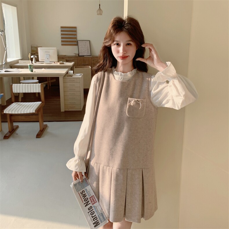 26春装新款两件套衬衫+背心裙2D044-2707-P155-K248,女装套装/套裙,2D044