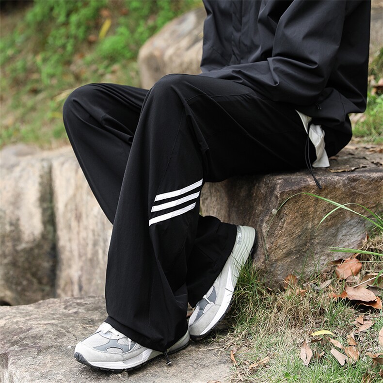 冰丝裤子男宽松直筒速干裤美式运动休闲束脚长裤KK292-P35,男装休闲裤,星座1001-1