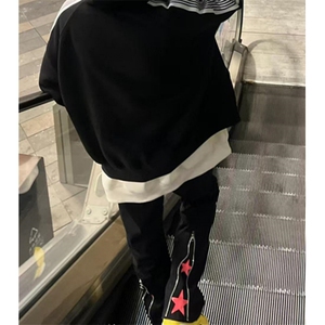 腿拉链宽松时尚水洗直筒牛仔裤设计百搭休闲裤子男长裤NT566,阿甘橙色搭配阔腿西裤图片