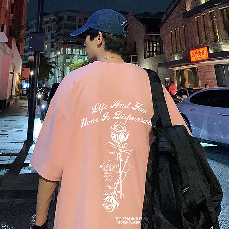T706P26夏季新品港风高街美式短袖T恤宽松ins重磅纯棉体恤,男装T恤,星座304A