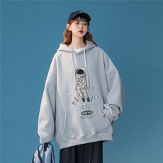 中性2024春季新品简约Uttlenger太空人连帽卫衣W292P35控58，男装卫衣，A247A